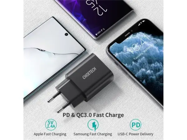 Incarcator retea Choetech Q5004-EU-WH QC 3.0 PD 18W USB Type C - imagine 4