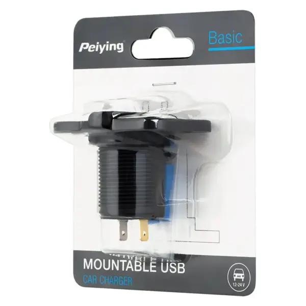 Mufa montaj bricheta auto incarcare 2x USB 3.1A PY-CHR0001 Peiying - imagine 3