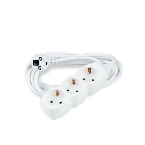 Prelungitor 3 prize cablu 3x1.5mmp 1.5m alb Technik EXTS-3S1.5M-THK