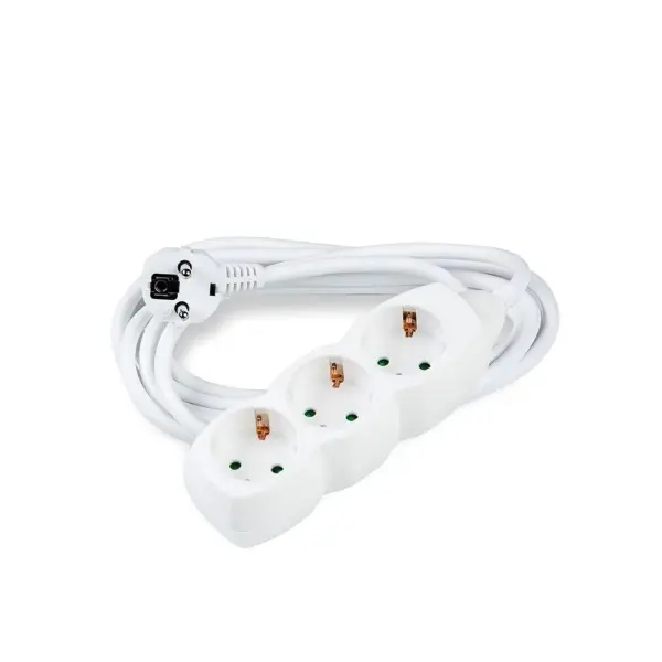Prelungitor 3 prize cablu 3x1.5mmp 1.5m alb Technik EXTS-3S1.5M-THK