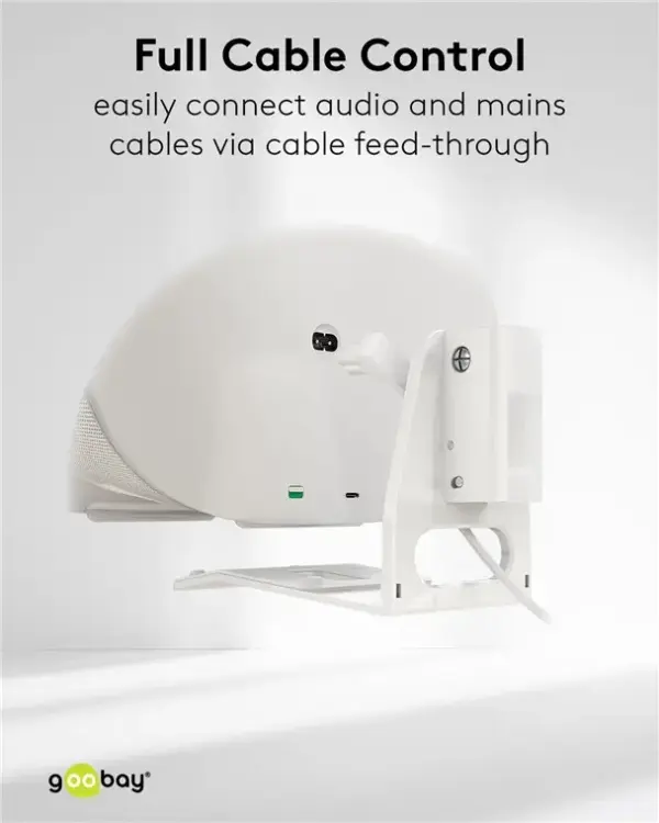 Set suport difuzor de perete Modern Sonos Era 300 Flex alb Goobay 71984 - imagine 5