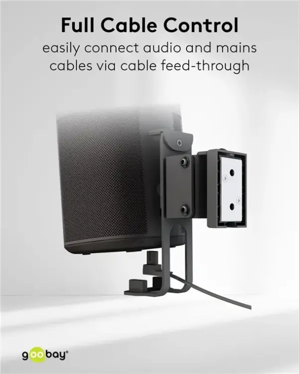 Set suport difuzor de perete Sonos One /Sonos One SL /Sonos Play:1 negru Goobay 70829 - imagine 5