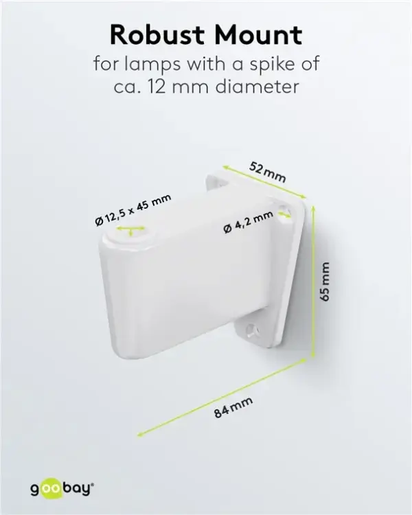 Suport de perete pentru lampa cu lupa pentru cod 60360 /60361 /60362 /60364 alb Goobay 55771 - imagine 4