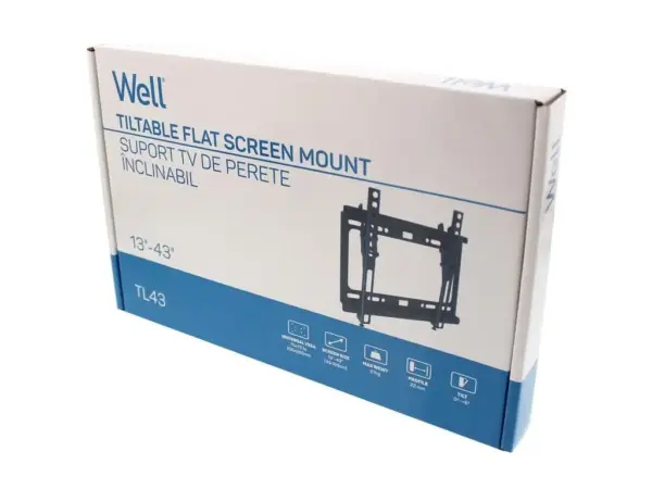 Suport TV LCD de perete 13-43" inclinabil Well TVS-LCD-TL43-WL - imagine 3