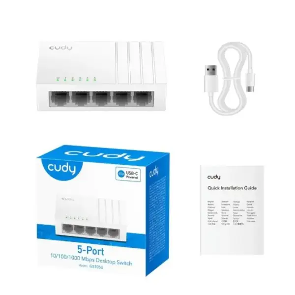 Switch Desktop 5 porturi Gigabit Cudy GS105U - imagine 2