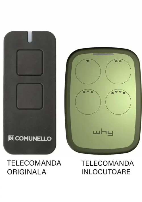 Telecomanda poarta garaj cu 2 butoane rolling cod frecventa 433.92MHz Comunnelo Victor 2RC compatibila cu originalul (808)