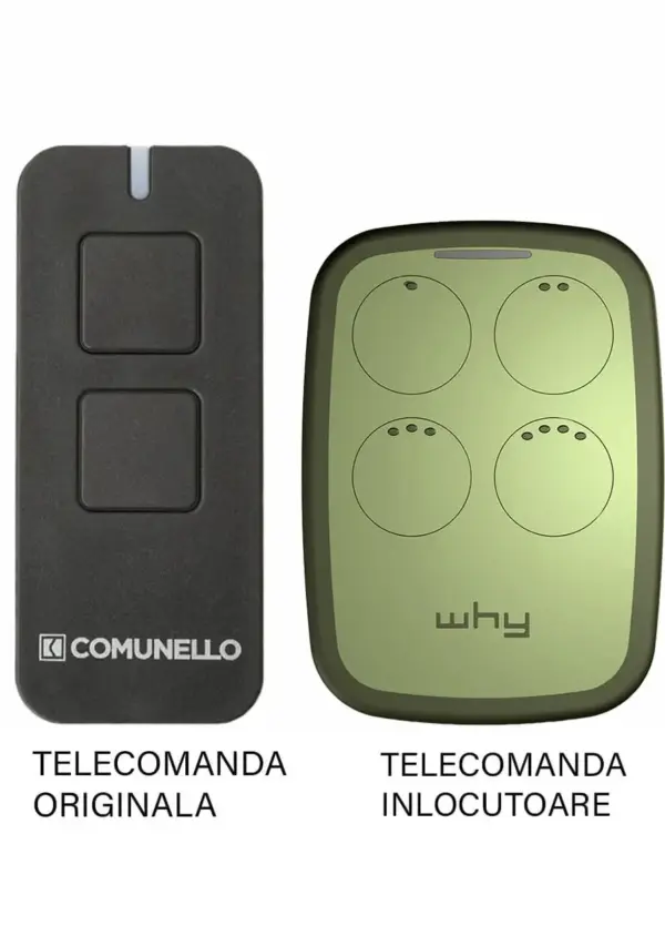 Telecomanda poarta garaj cu 2 butoane rolling cod frecventa 433.92MHz Comunnelo Victor 2RC compatibila cu originalul (808)