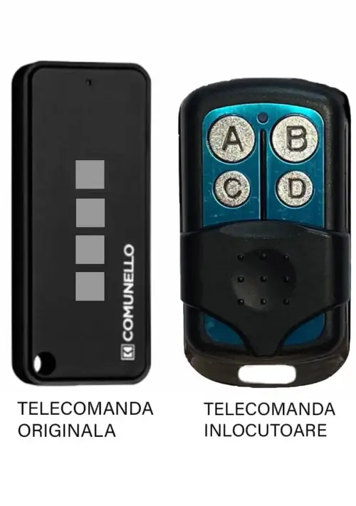 Telecomanda poarta garaj cu 4 butoane cod fix frecventa 433.92MHz Comunnelo Keep 4 compatibila cu originalul (809)