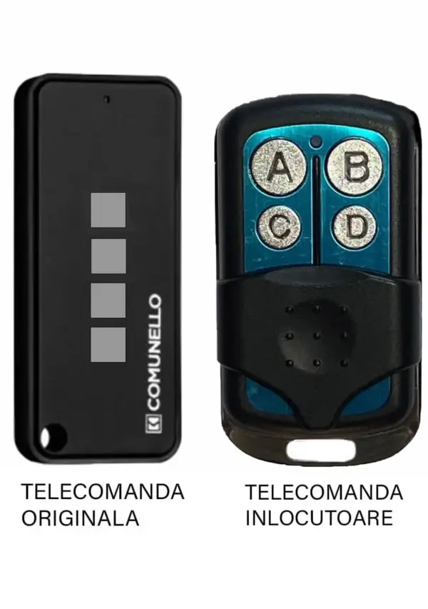 Telecomanda poarta garaj cu 4 butoane cod fix frecventa 433.92MHz Comunnelo Keep 4 compatibila cu originalul (809)