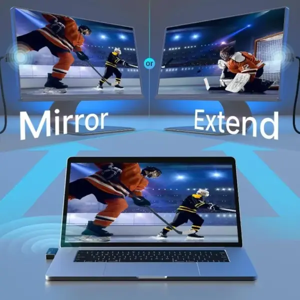 Transmitator si Receptor HDMI Wireless Minix C1 Plus Full HD 1080P USB-C max. 50m negru REC-HDMI-C1P-MNX - imagine 4