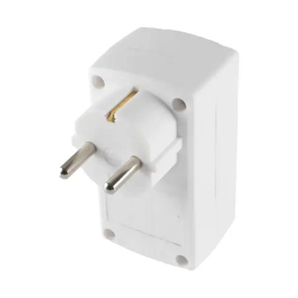 Triplu stecher distribuitor 2x Euro 1x Schuko 16A 3680W Home NV 131/WH - imagine 2