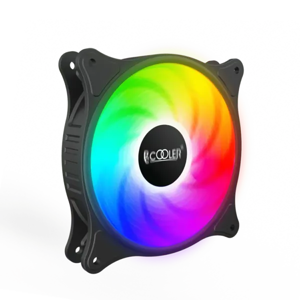 Ventilator PCCOOLER FX1203-BKRN1-GL 120x120x25 mm 12V 0.18A 1200RPM RGB LED 3-pin Hydro Bearing fixed LED RGB - imagine 2