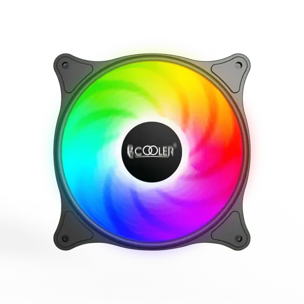 Ventilator PCCOOLER FX1203-BKRN1-GL 120x120x25 mm 12V 0.18A 1200RPM RGB LED 3-pin Hydro Bearing fixed LED RGB